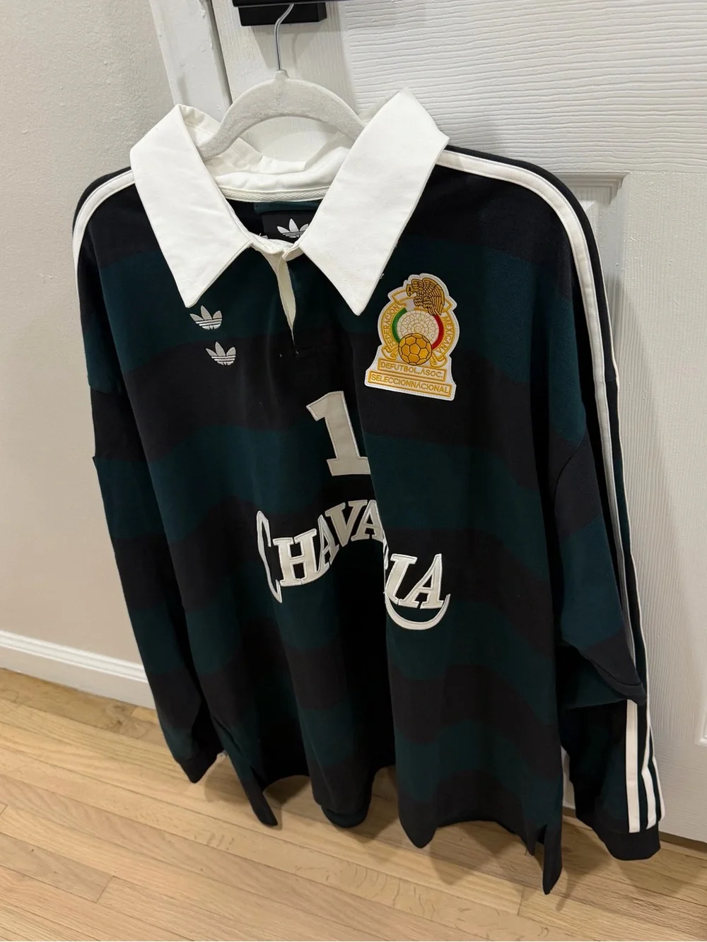 Adidas x Willy Chavarria Long Sleeve Rugby Shirt Men Size L